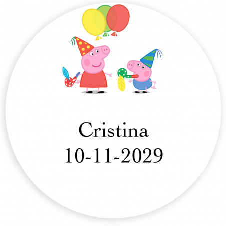 Peppa pig autocollants personnalisés idéaux pour décorer 3 cm