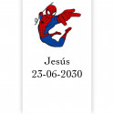 Spiderman autocollant à personnaliser avec texte 3x5cm