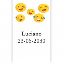 Autocollants emojis personnalisés 3x5cm avec fond blanc