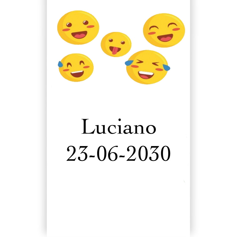 Autocollants emojis personnalisés 3x5cm avec fond blanc