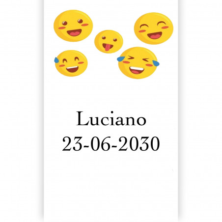 Autocollants emojis personnalisés 3x5cm avec fond blanc