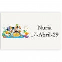 Adhésif personnalisé transparent disney 3x5 cm