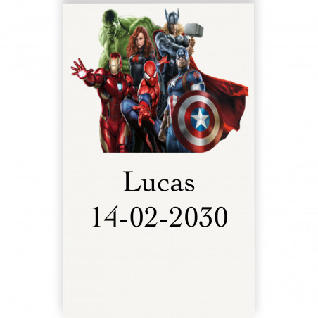 Avengers autocollant thématique personnalisé 3x5cm transparent