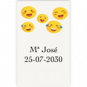 Emojis autocollants originaux et amusants personnalisés fond transparent 5x3cm