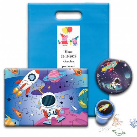 Peppa Pig, pack fête enfant avec des détails d'astronaute