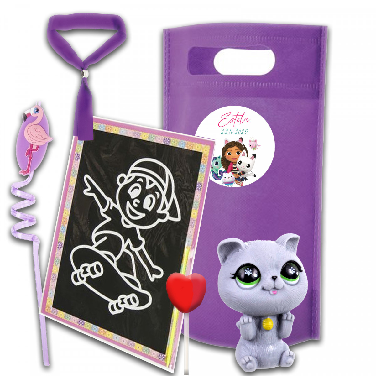 Gabby Gato, pack cadeau avec articles de divertissement