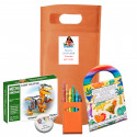 Vaiana Moana, sac piñata avec jeu de construction et livre à colorier