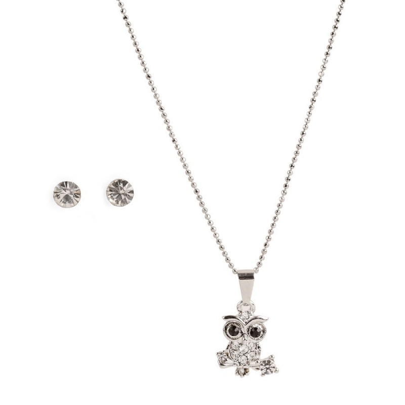 Parure De Bijoux Fantaisie (collier, Bague, Boucles D'oreille) - Neuf Sans Emballage