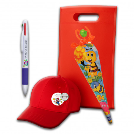Mario Bros, pack pour enfants avec casquette et bonbons