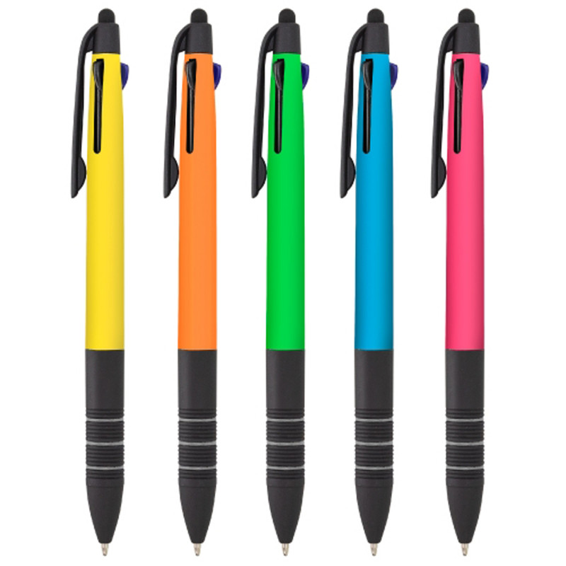 Stylos avec encre bleue noire et rouge pack de 5 unités