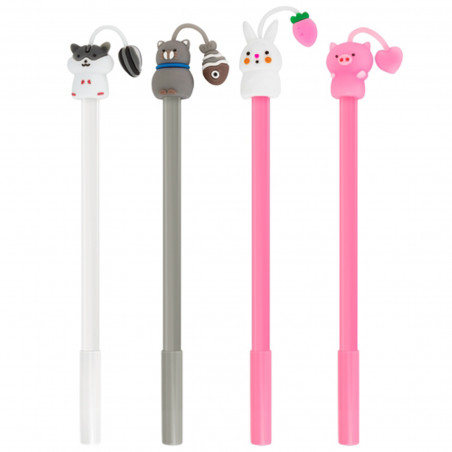 Détails invités enfants stylos kawaii animaux 40 unités