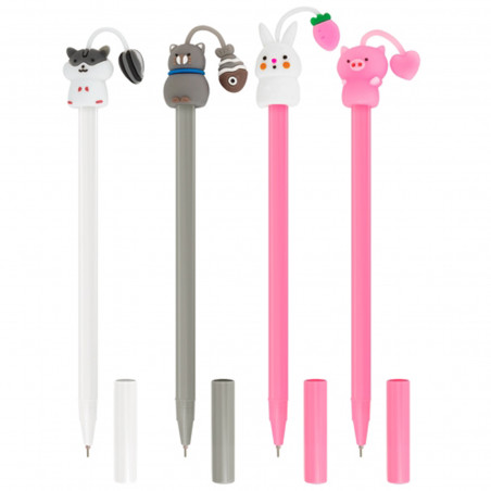 Détails invités enfants stylos kawaii animaux 40 unités