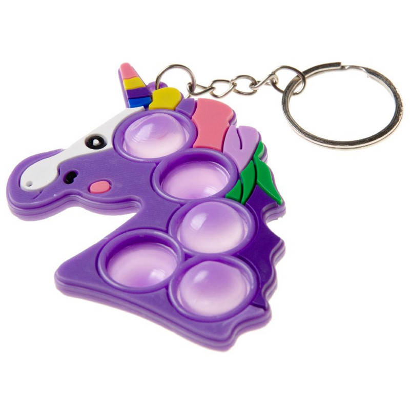Porte clés licorne pop it