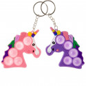 Porte clés licorne pop it