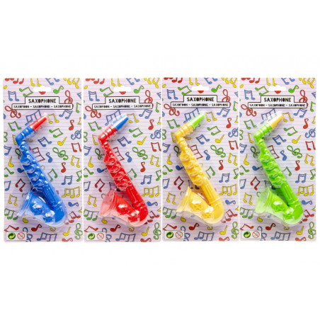 Saxophone en jouet de 15 cm de couleurs