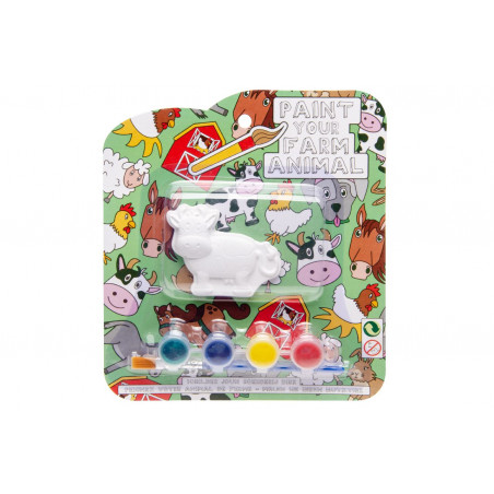 Set pour peindre un animal de ferme en plâtre pour enfants