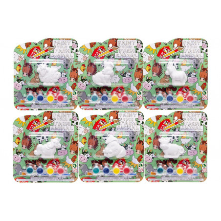 Set pour peindre un animal de ferme en plâtre pour enfants