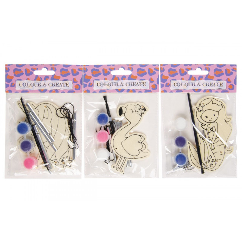 Set de peinture avec figurine en bois pour enfants