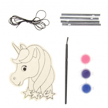 Set de peinture avec figurine en bois pour enfants