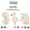 Set de peinture avec figurine en bois pour enfants