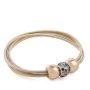 Bracelet élastique pour femme avec des perles dorées et brillantes Élégance et confort en un seul accessoire