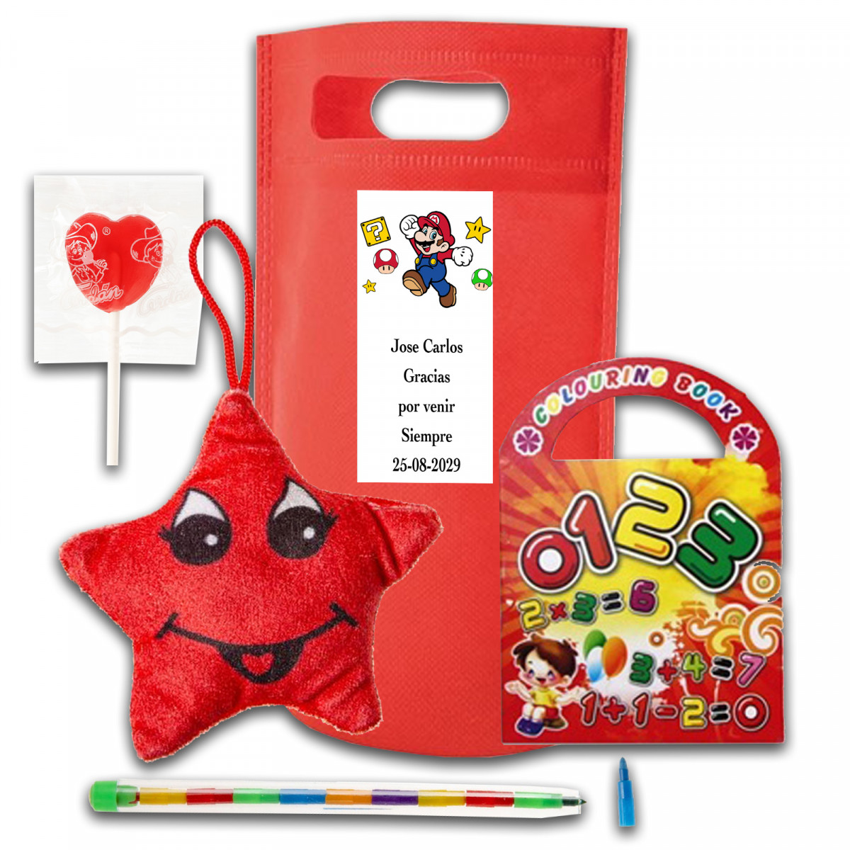 Súper mario bros sac de cadeaux pour invités de fêtes d enfants