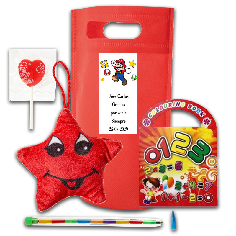 Súper mario bros sac de cadeaux pour invités de fêtes d enfants