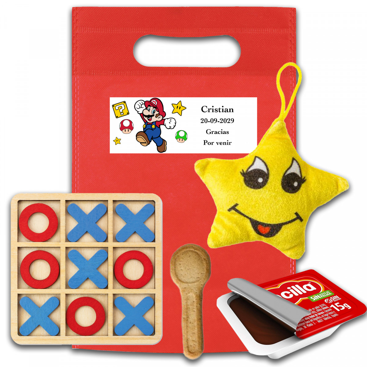 Súper mario bros sac avec des cadeaux amusants pour les enfants
