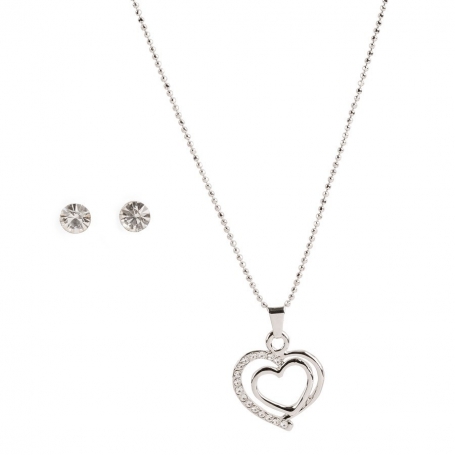 Tour de cou et boucles d'oreilles