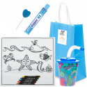 Bluey et bingo ensemble enfant marin avec des bonbons
