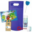 Cadeau enfant personnalisé stitch avec livre à bulles et bonbon