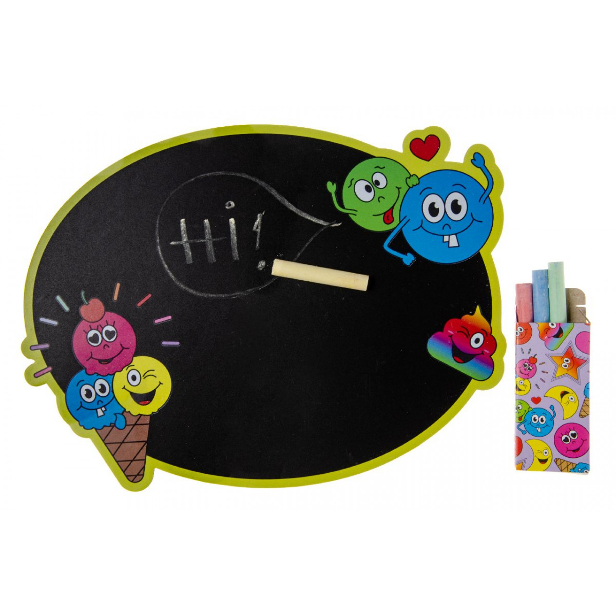 Tableau avec craies pour fêtes d'enfants