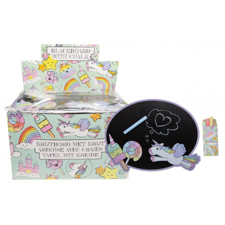 Tableau licorne avec craies