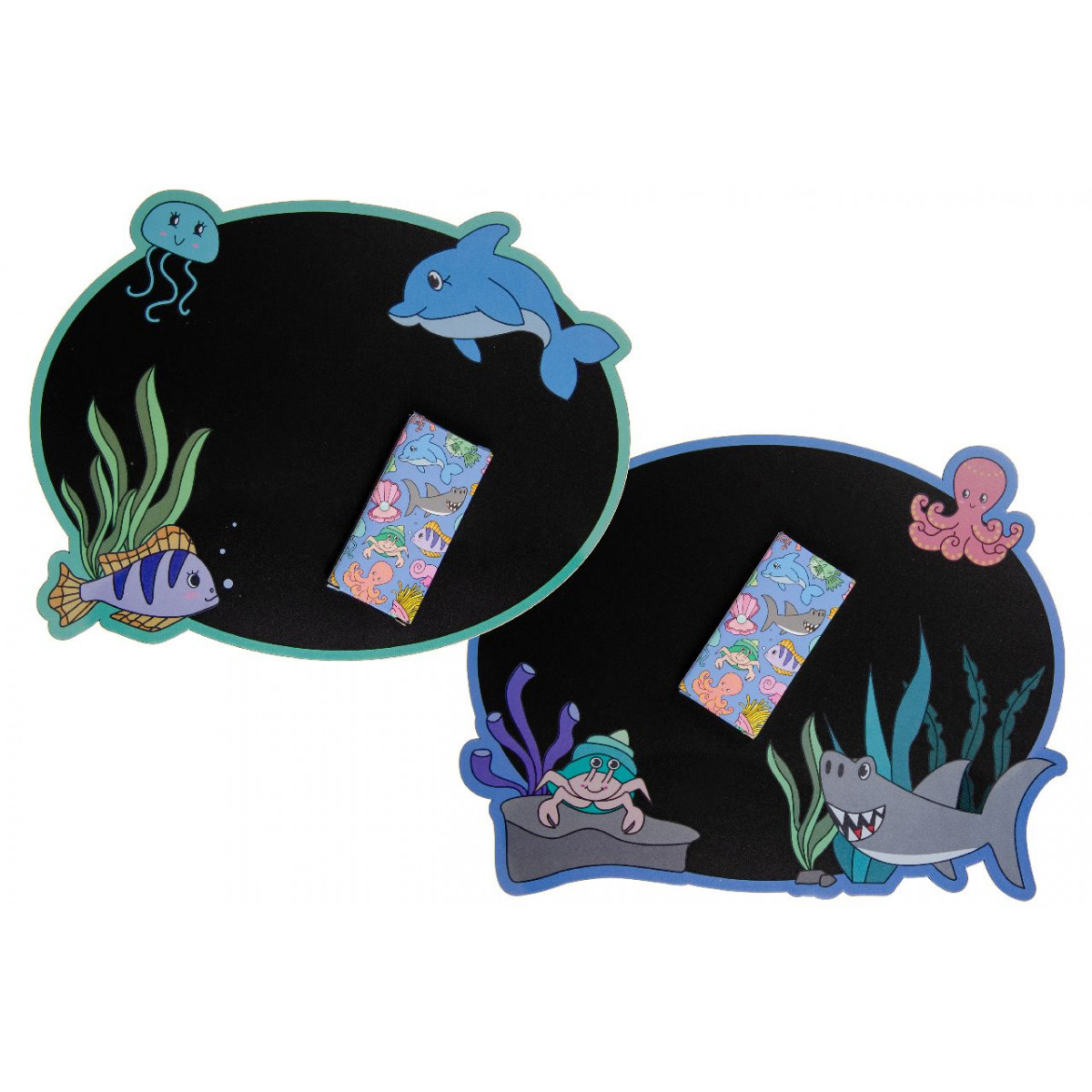 Tableau enfant marin avec craies