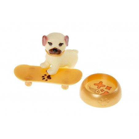 Chien miniature avec accessoires pour jeux d enfants