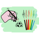 Crayons de couleur étui de football