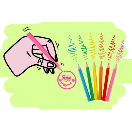 Emojis crayons de couleur