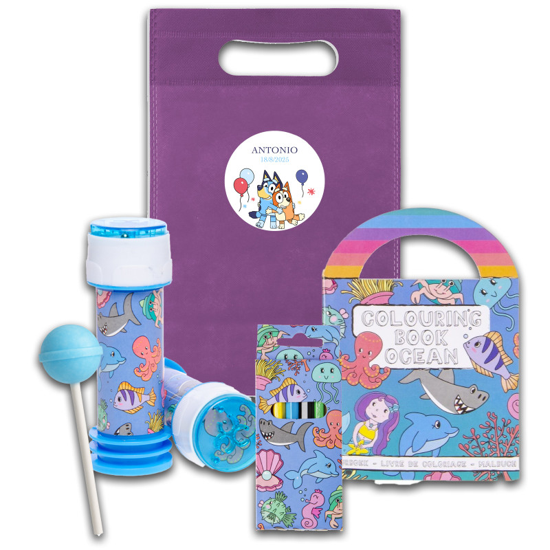 Bluey et bingo pack de cadeaux marins amusants