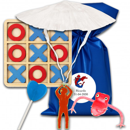 Spiderman sac en forme de piñata avec des jeux pour enfants