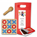 Mario bros jeu de morpion avec nocilla et biscuit