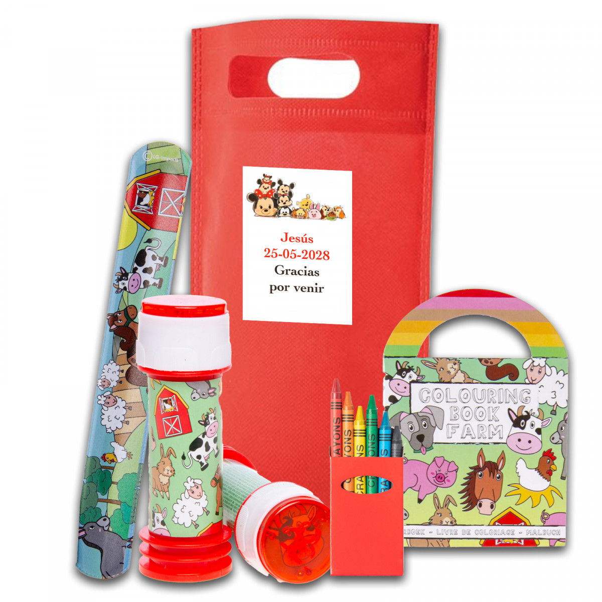 Pack disney ensemble avec des détails de divertissement pour enfants