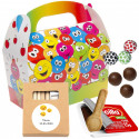Emojis boîte cadeau avec détail créatif et bonbons