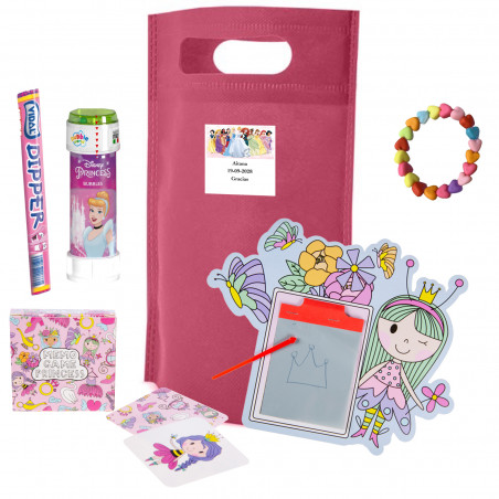 Pack de princesses avec tableau magique, bulles et bonbons