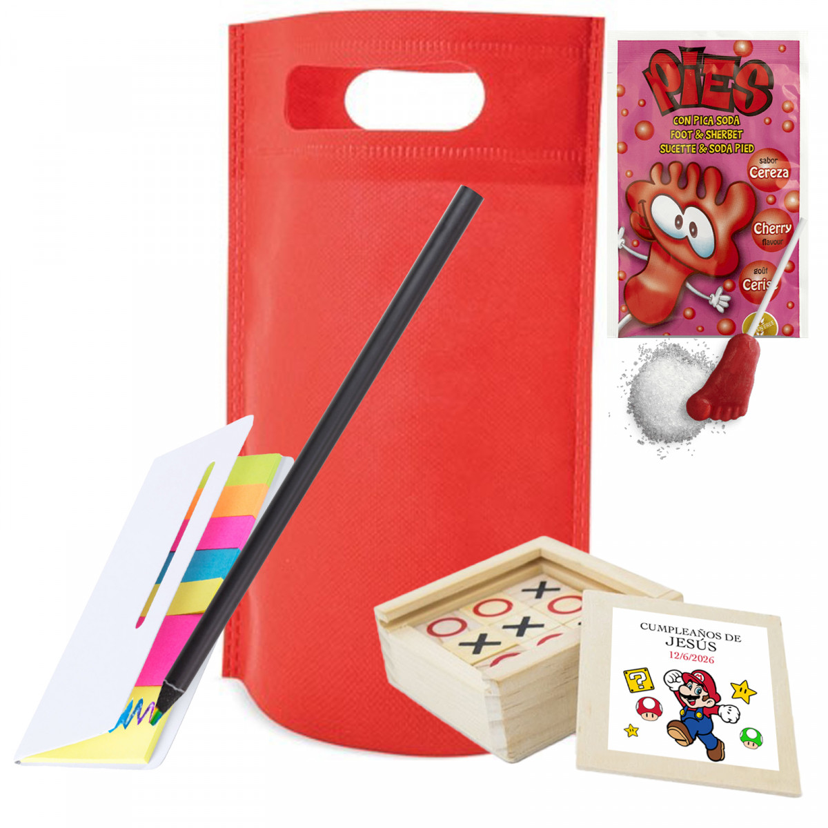 Super Mario Bros sac avec des cadeaux pour enfants