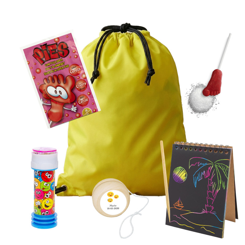 Emojis sac à dos avec bulleur, carnet multicolore et yo-yo à offrir