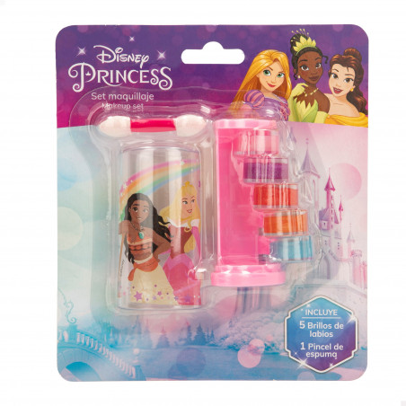 Princesses Disney sac fuchsia avec des détails pour les invitées et un bonbon