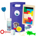 Pack de jeux amusants pour invités dans un sac