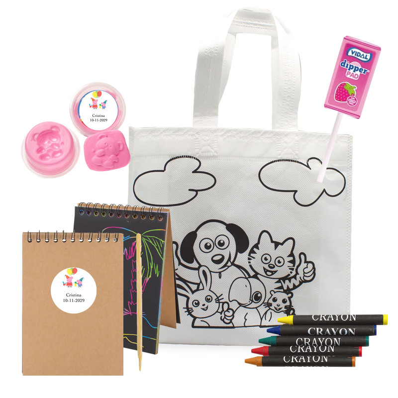Sac Peppa Pig à colorier avec carnet et pâte à modeler pour événements