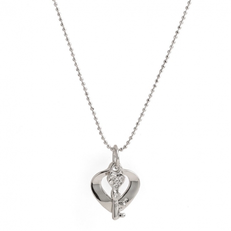 Pendentif cœur et clé