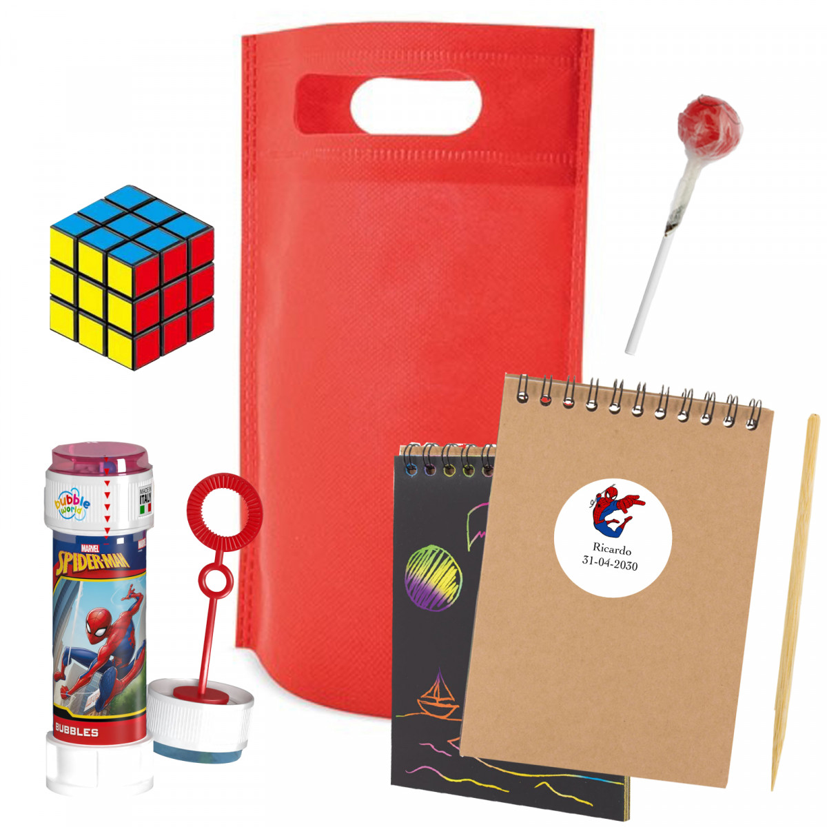 Cahier Spiderman, bulleur et cube de compétence